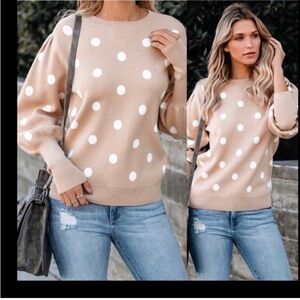 - - Vici/Flawless polka dot sweater